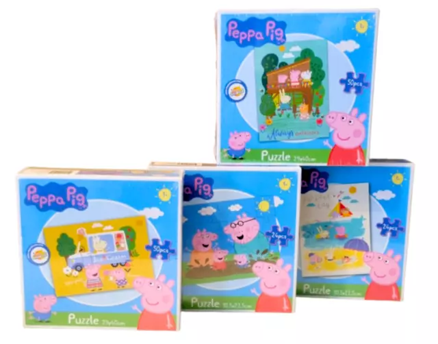 Puzzle Peppa Pig Schwein Kinder Peppa Wutz verschiedene Sorten 24 - 50 Teile