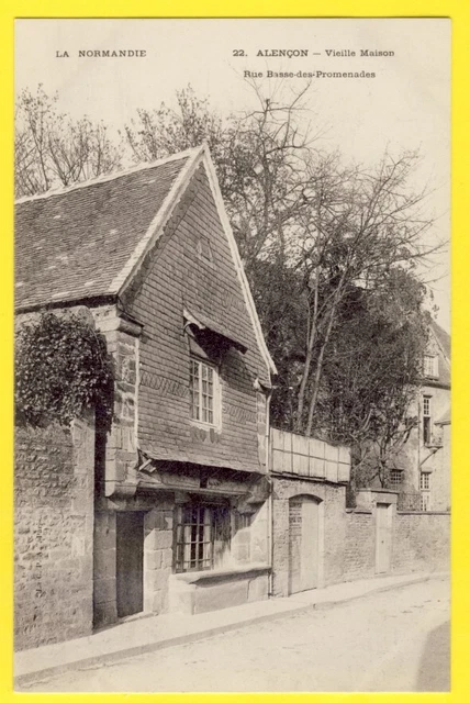 cpa 1903 La Normandie ALENÇON (Orne) Old House Rue Basse des Promenades