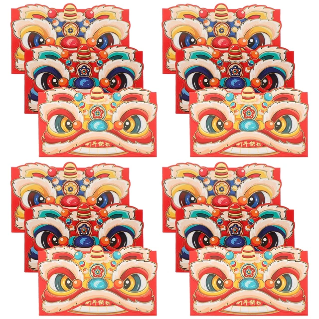 12 pz busta regalo in stile cinese Hong Bao denaro fortunato denaro festival di primavera soldi