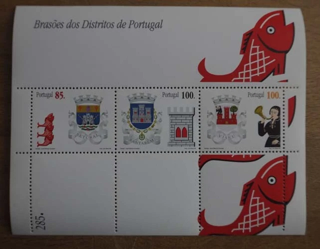 1998 Portugal; 200 Blocks Distriktwappen, Bl. 140, postfrisch/MNH, ME 1200,-