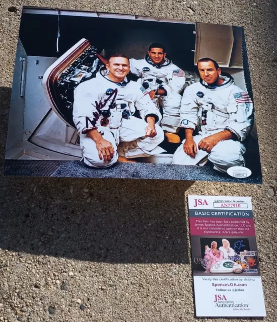 FRANK BORMAN NASA Apollo Astronaut SIGNED 8X10 Photo JSA COA