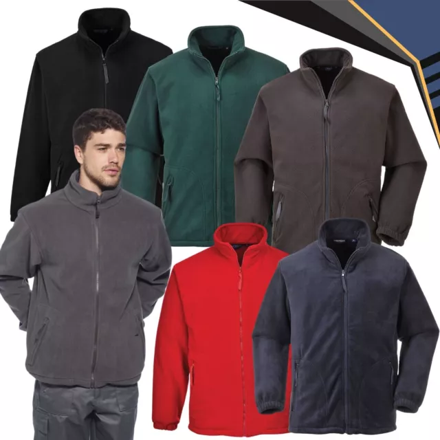 PORTWEST F400 Argyll Fleece Jacket | Winter Anti-Pill Elasticated cuffs Full Zip