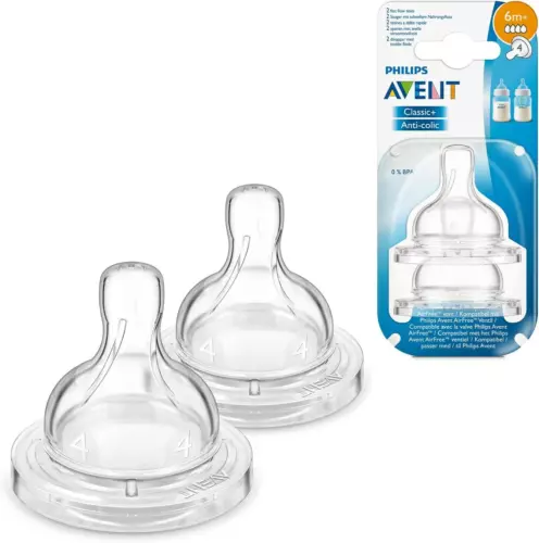 Philips Avent 6m+ Airflex Fast Flow Teats 2 Count (Pack of 1)