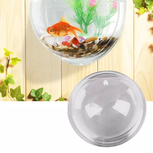 Fish Tank Bowl 15cm Wall Mounted Beta Fish Small Aquarium Hanging Wall Decor