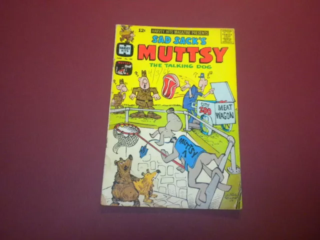 SAD SACK'S - MUTTSY THE TALKING DOG #105 Harvey Hits Comic 1966 cartoons