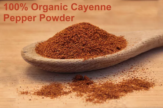 200g Organic Cayenne Pepper Powder - 100% Organic Superfood Chilli Powder