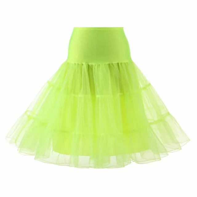 New Green Swing Skirts Tutu Underskirt Petticoat Wedding Rockabilly Fancy Dress