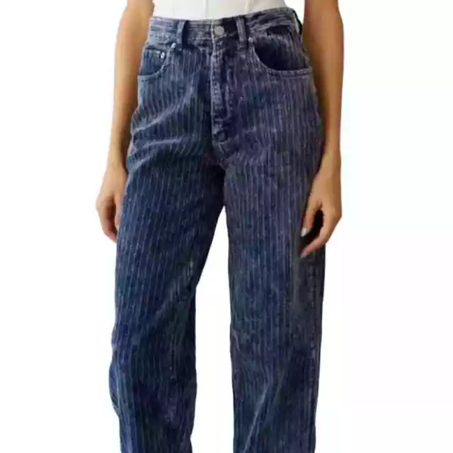 BDG URBAN OUTFITTERS High Rise Baggy Blue Corduroy Pants Size 26 NWT ...