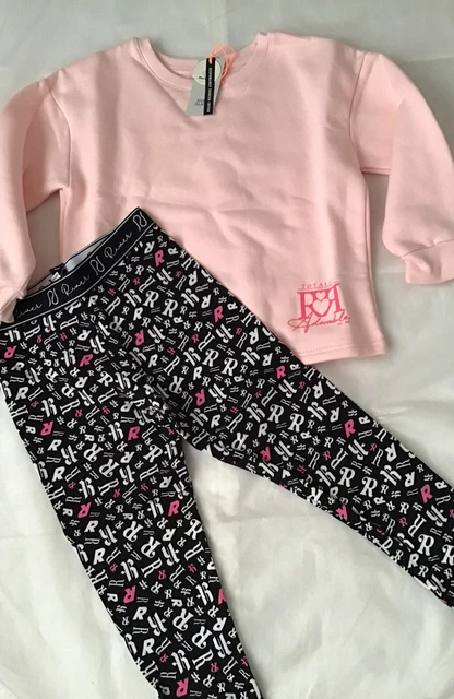 Set felpa mini ragazze River Island età 2-3 anni rosa totalmente adorabile nuova con etichette