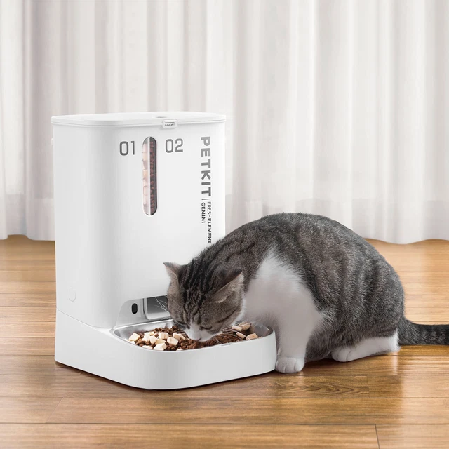 PETKIT Automatic Cat Feeder 5L Automatic Pet Food Dispenser with Two Food Hopper