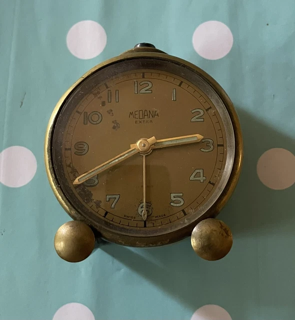 Sveglia Orologio MEDANA  Art Deco 11 rubis vintage funzionante
