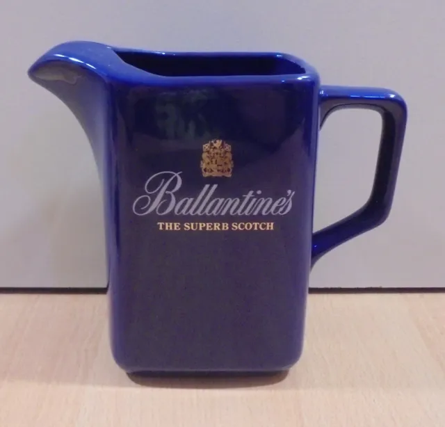 Ballantine's Scotch Whisky Advertisign Vtg Ceramic Pitcher / Water Jug