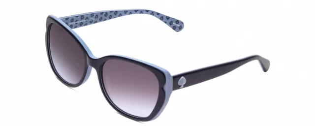 KATE SPADE AUGUSTA Womens Cateye Sunglasses in Light Blue/Navy Floral/Grey 54 mm