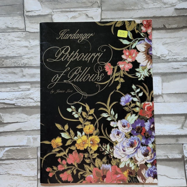 Libro Patrón de Amor Hardanger Popurrí de Almohadas Janice Firmado