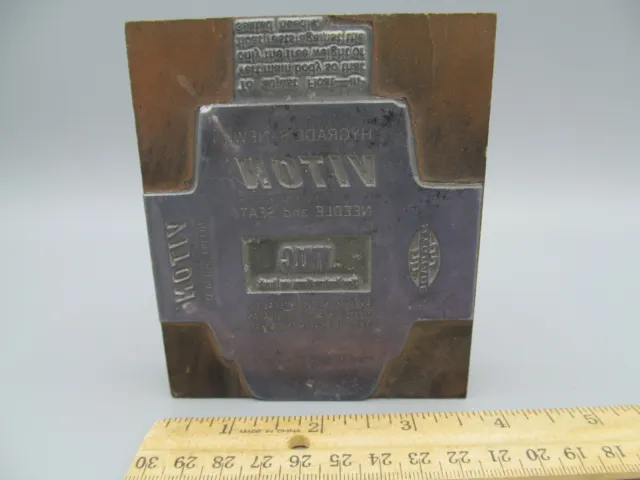 Viton Hygrade Carburetor - Vintage Advertising Printing Press Wood Block Stamp