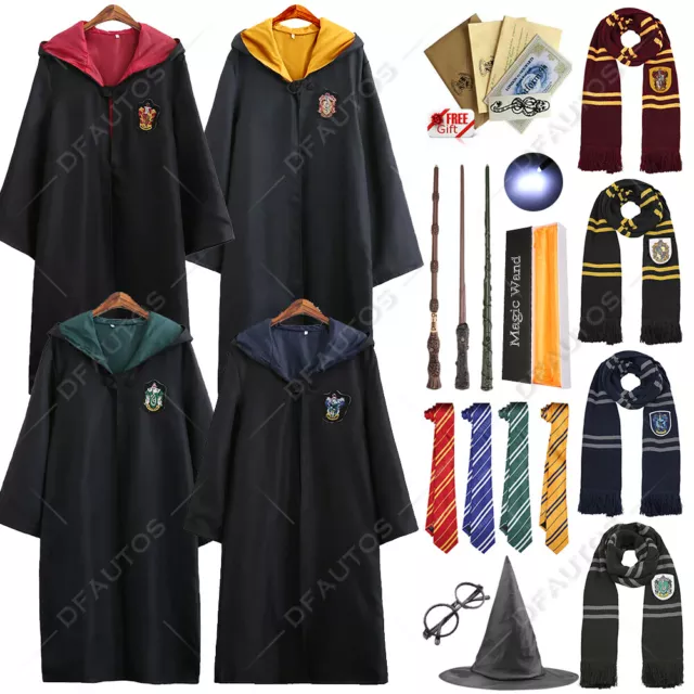 Harry Potter. Kostüm Robe Mantel Umhang Krawatte Gryffindor Slytherin Ravenclaw.