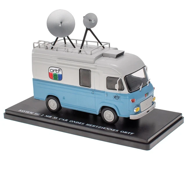 Saviem SG 2 MB 35 Car Ondes Hertziennes ORTF 1971 Hachette 1:43 furgone Diecast