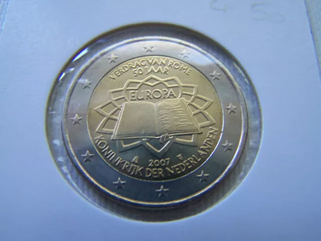 2 Euro Niederlande 2007 Römische Verträge bankfrisch aus Rolle, NEU