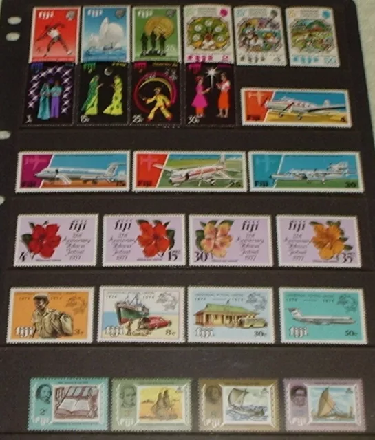 bulk lot, Fiji stamp collection - mint unhinged.