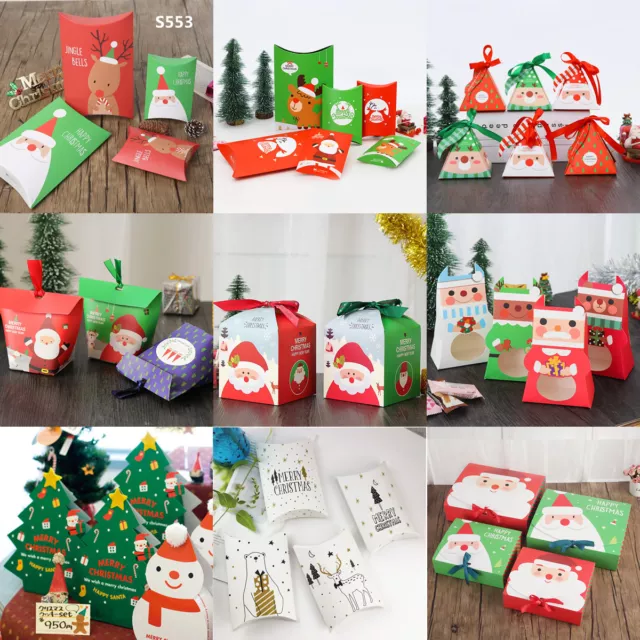 5-50X New Christmas Animal Party Paper Favour Gift Sweet Lunch Carrier Boxes