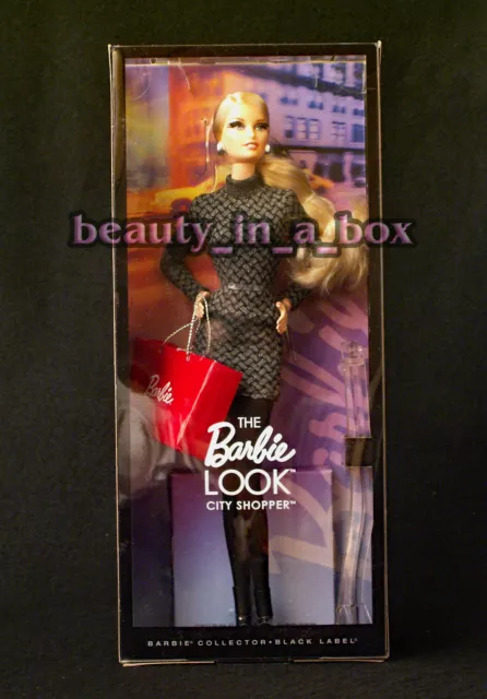The Barbie Look City Shopper Barbie Collector Black Label NRFB Black Knit Dress
