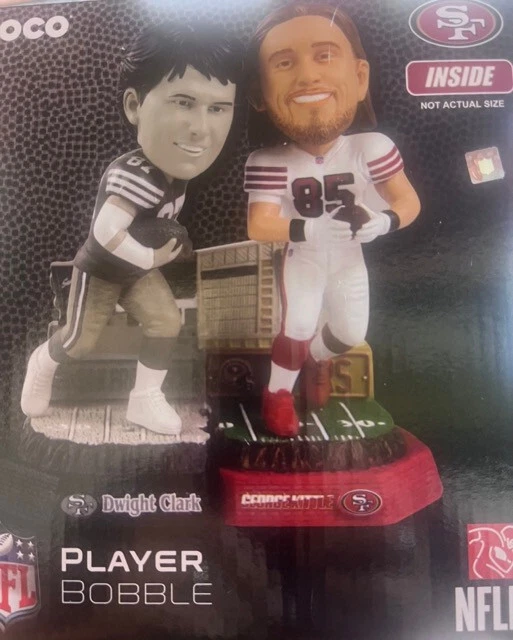FOCO 49ers Dwight Clark/George Kittle Dual Bobblehead-NIP #52 of 222 SOLD OUT