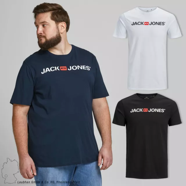 Men Jack & Jones O-Neck T-Shirt  Plus + Size JJECORP Short Sleeve Shirt Oversize