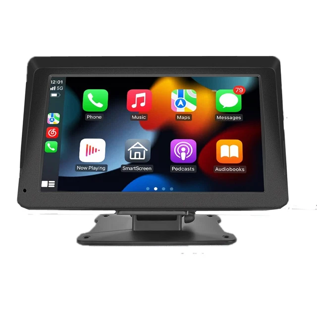 Portable 7in Car FM Radio Player BT/Airplay/Voice Control/Wireless Android Auto