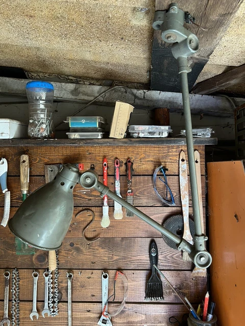 Ancienne Lampe D'atelier Usine Industrielle Design