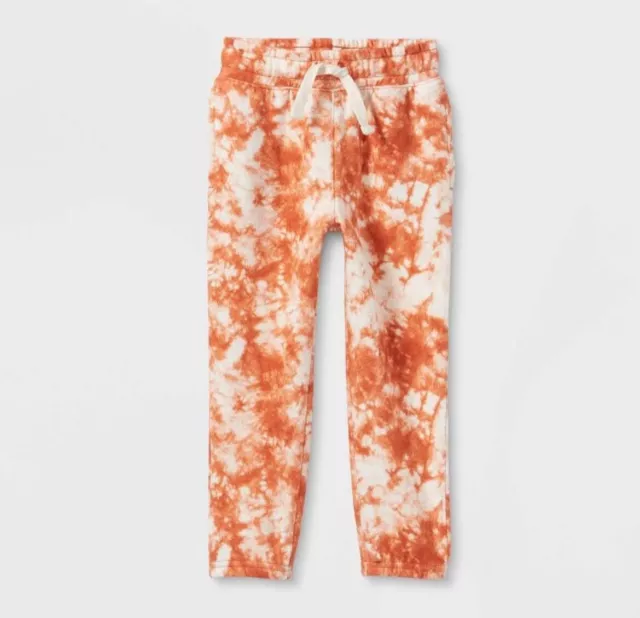 Cat & Jack Toddler Boys Girls Pull On Jogger Pants Pockets - 4T, Copper Tie Dye