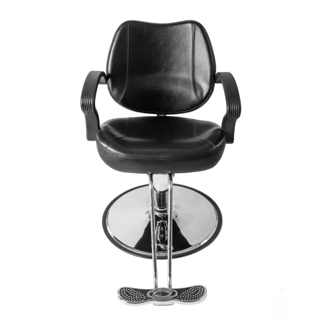 Professional Black Woman Barber Chair Stylish Design Hydraulic Adjustable