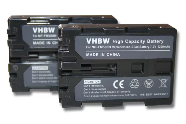 2x Batteria per Sony impugnatura verticale VG-C77AM VG-C99AM 1200mAh