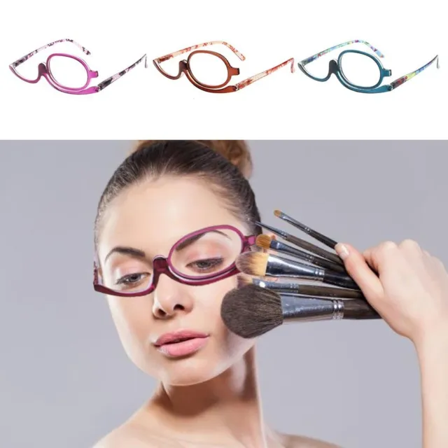 Lenti di ingrandimento occhiali pieghevoli trucco rotante occhiali da lettura lenti cosmetiche