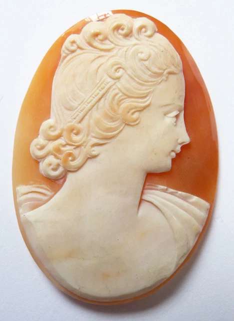 Collier Ovale En Nacre Camée For Femme, Plaqué Or 18