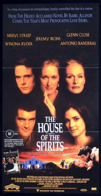 THE HOUSE OF SPIRITS Original Daybill Movie Poster Meryl Streep Jeremy Irons