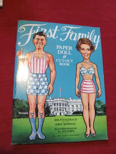 First Family Papierpuppe und Ausschneide - Buch Ronald Reagan 1981 unbenutzt