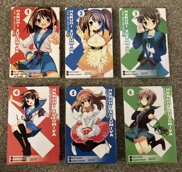 The Melancholy Of Haruhi Suzumiya Paperback Manga Books.Vol 1-6. English.L@@K !!