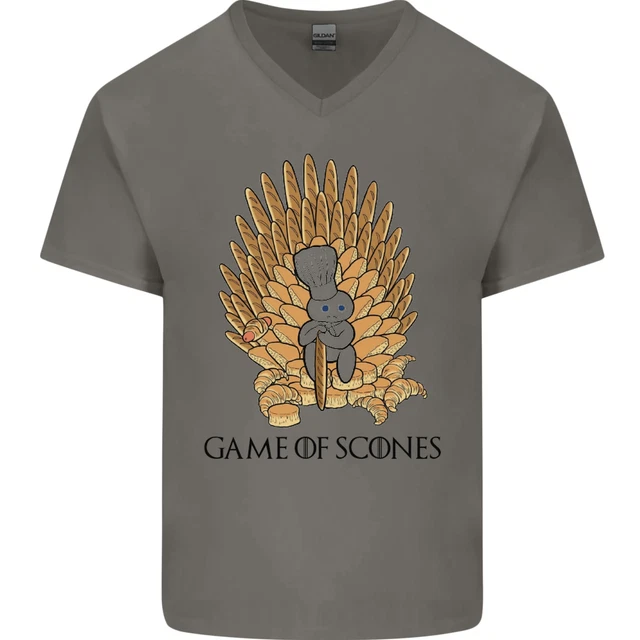 Game of Scones Funny Movie Parody GOT Mens V-Neck Cotton T-Shirt
