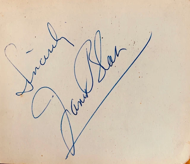 Janet Blair Autograph / American Singer / Film And Tv Star 1921- 2007