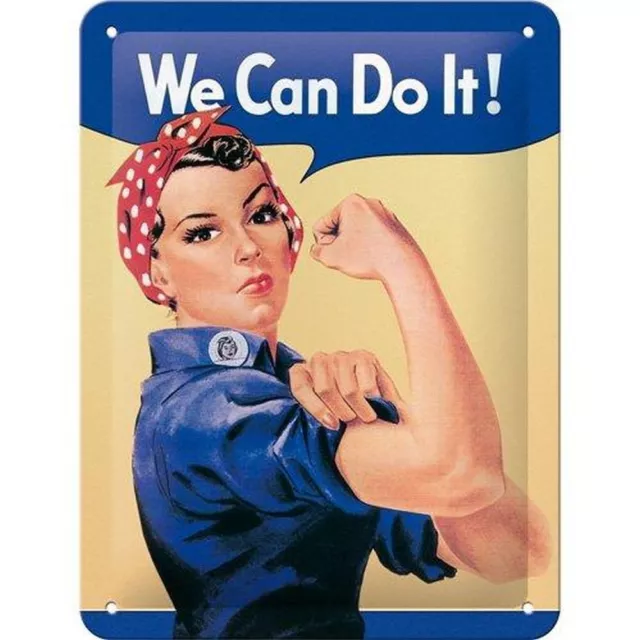 Nostalgic-Art - Retro Bar Cocina Placa Placa Metal 15x20cm - We Can Do It!