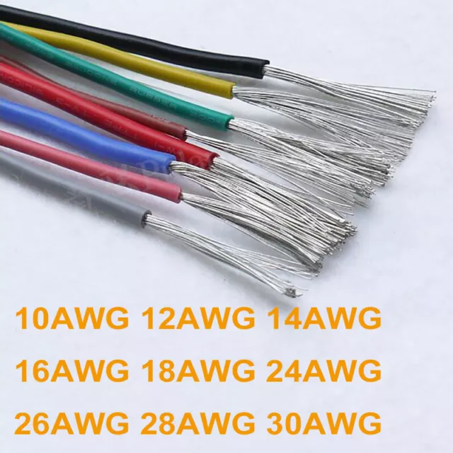 UL3135 Silicone Flexible Cable Wire 10AWG - 30AWG High Temp 200℃/600V Colourful