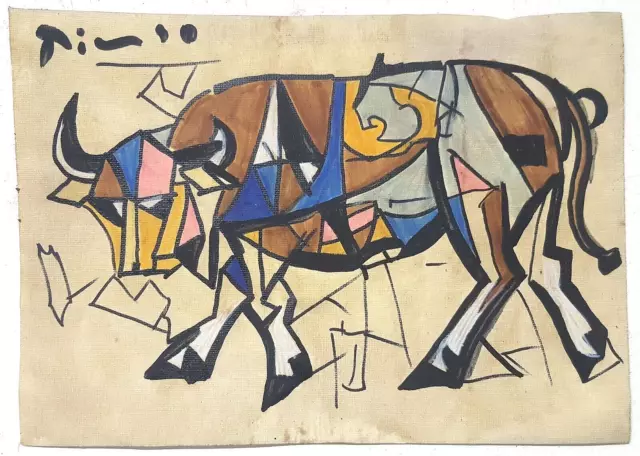 PABLO PICASSO INK MINOTAUR hand signed cubist surrealist expressionist ...