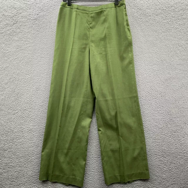 LINDA ALLARD ELLEN TRACY Pants Womens Size 10 Silk Green