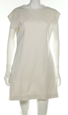 HELMUT LANG 134115 Womens Solid White Short Sleeve Casual Mini Dress Size 4