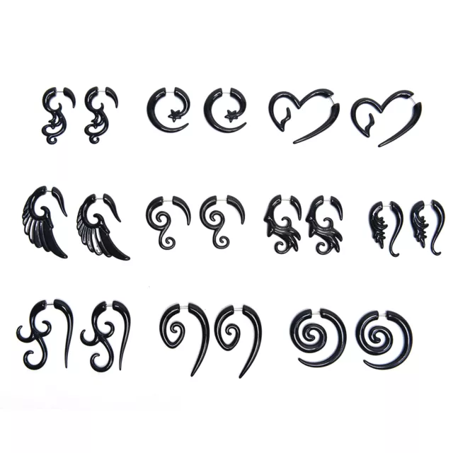 Acrylic Spiral Gauge Ear Plug Fake Cheater Stretcher Flesh Earrings Piercing Ho`