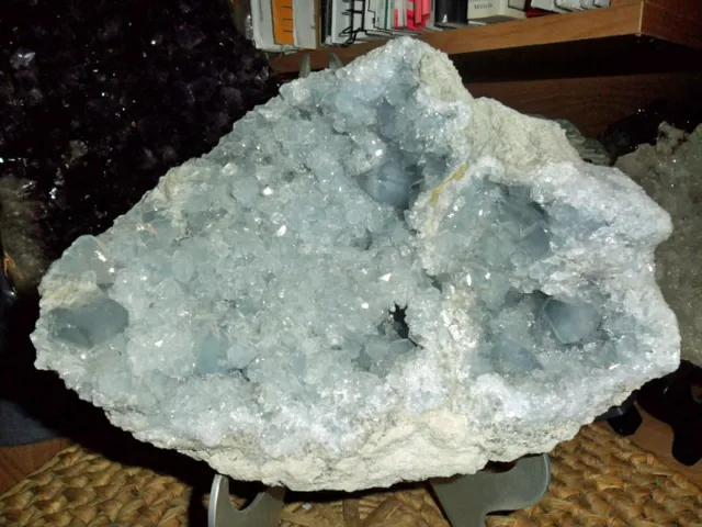10 lbs. Natural Blue Celestite Geode Crystal Cluster Beautiful High Quality