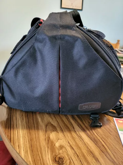 CADEN Camera Bag Sling Backpack Camera Case Waterproof BLACK and RED