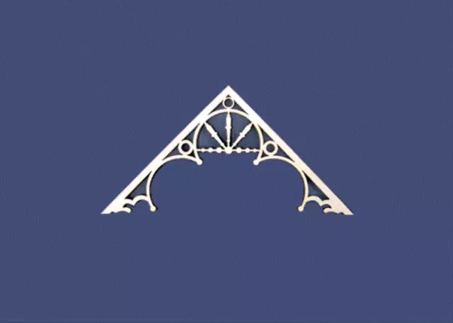 1:12 Scale Dollhouse Miniature Gable Apex Trim