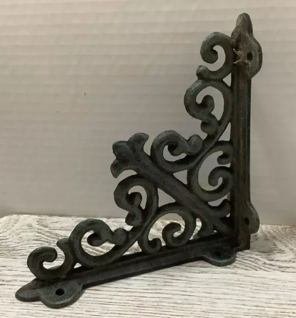 Cast Iron Bracket  Vintage ?? Ornate Shelf Holder Decor