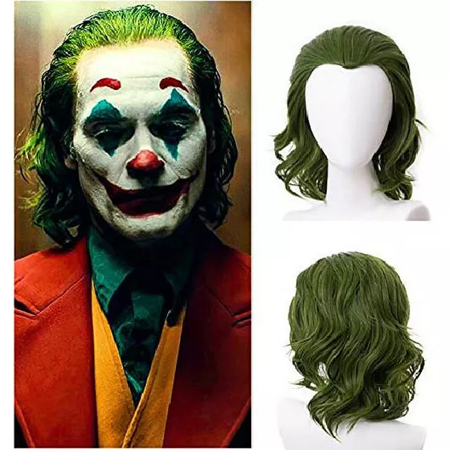 Joker Arthur Fleck Joaquin Phoenix Cosplay Wig Curly Hair 35cm Halloween Prop